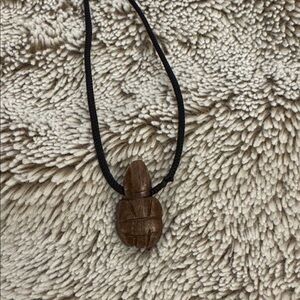 Handcrafted Brown Turtle Pendant Necklace